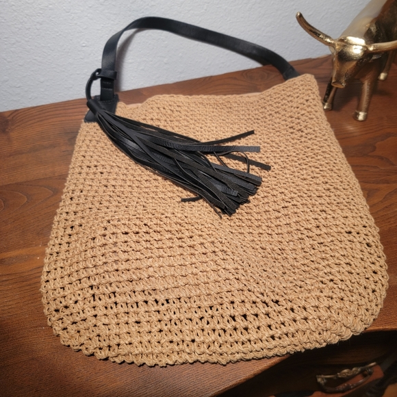 Nordstroms Purse Straw/Rope New w Tag - Picture 2 of 5